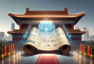 Realistic high-definition image showcasing a symbolic representation of unveiling an economic revitalization plan in the context of China. This could include visual elements such as a large rolled out parchment with complex diagrams and financial charts, bright lights shining on the parchment to signify 'unveiling', and traditional Chinese architecture in the background.